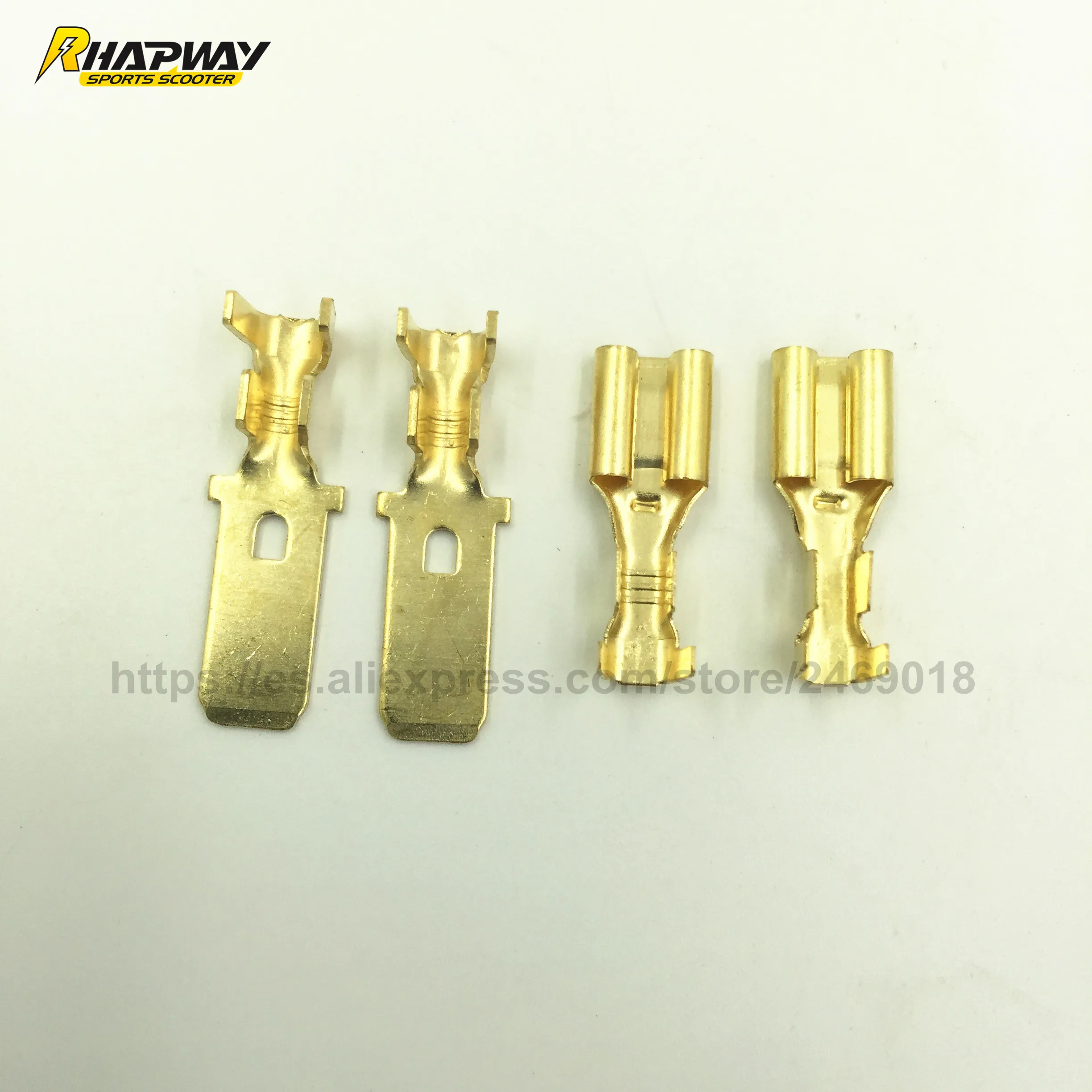 

Electric Scooter 2 Wires Golden Color Copper Terminals for Scooter Battery or Motor Plastic Terminals (Scooter Spare Parts)