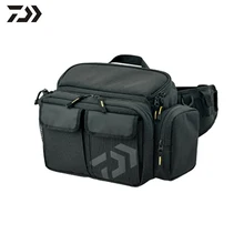Canvas Fishing Bag Multifunctional Fishing Instrument Storage Bag Out of doors Waist Shoulder Bag Case Reel Lure Provider Storage