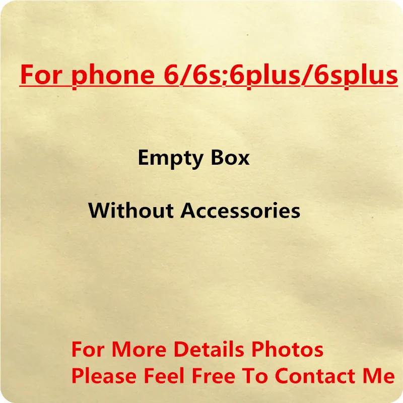 

20pcs/lot US/EU Version Retail Package Empty Packing Box for iPhone 6s/6sPlus without Accessories With Manual Sticker
