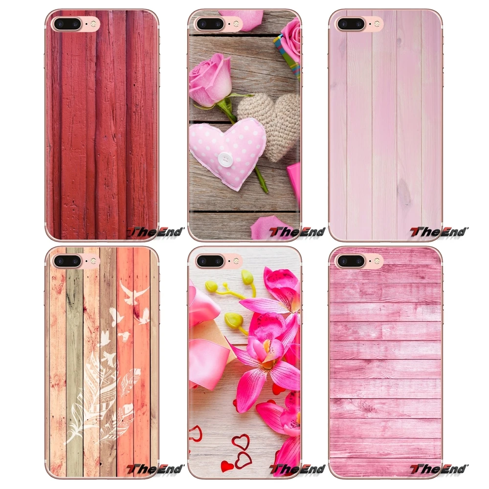 For LG Spirit Motorola Moto X4 E4 E5 G5 G5S G6 Z Z2 Z3 G2 G3 C Play Plus Mini Pink Planks Soft Transparent Shell Covers |