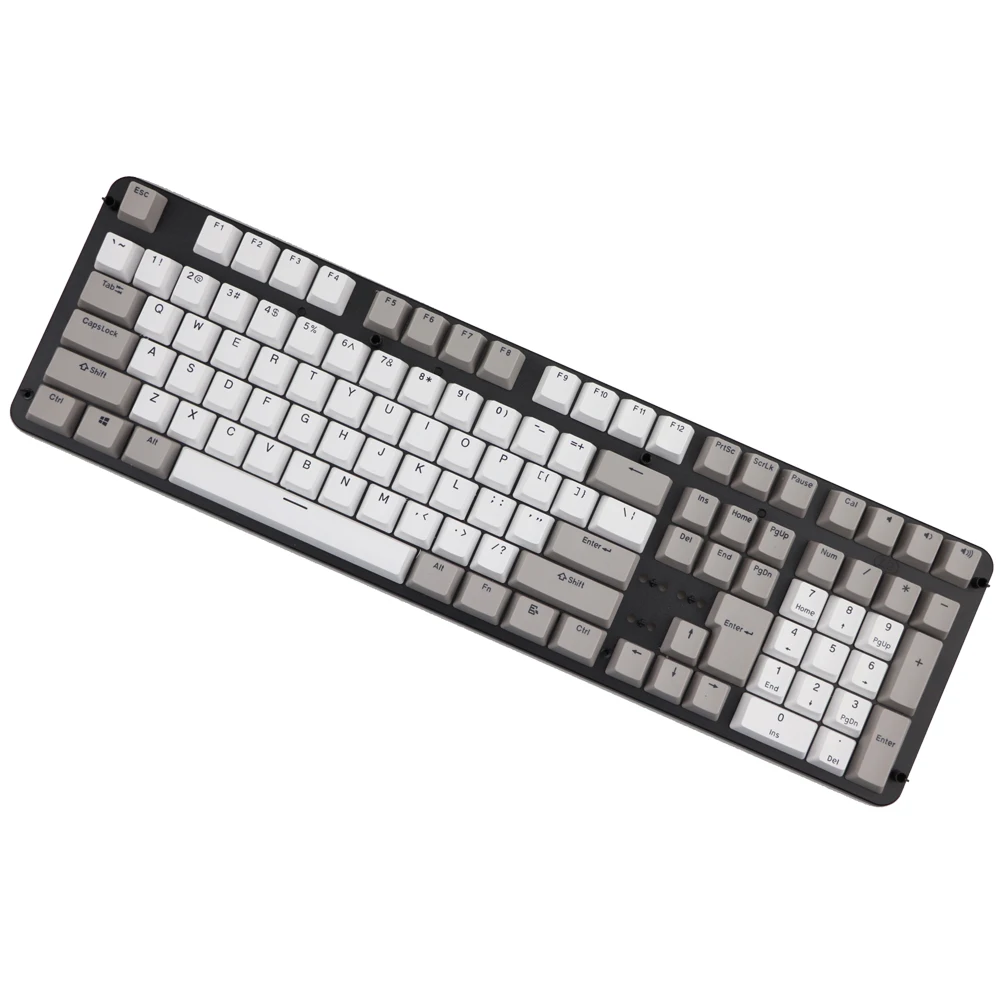 Pbt keycap двойная съемка 108 клавиш ретро серый белый OEM профиль для MX переключатели