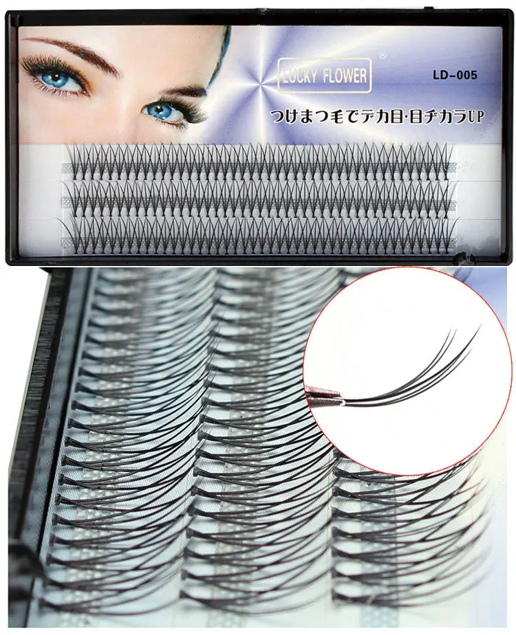 Natural Individual False Eyelashes 6d 0.07mm real hair eyelash