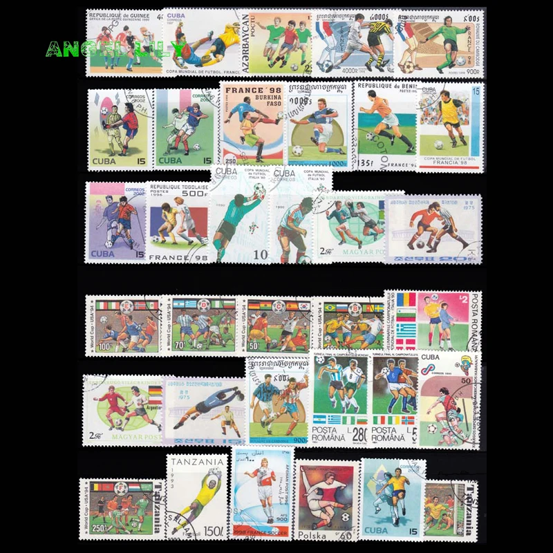 100 шт/лот все разные темы Спорт Футбол хорошее состояние почтовые марки с почтовой маркой для коллекции подарок Скрапбукинг