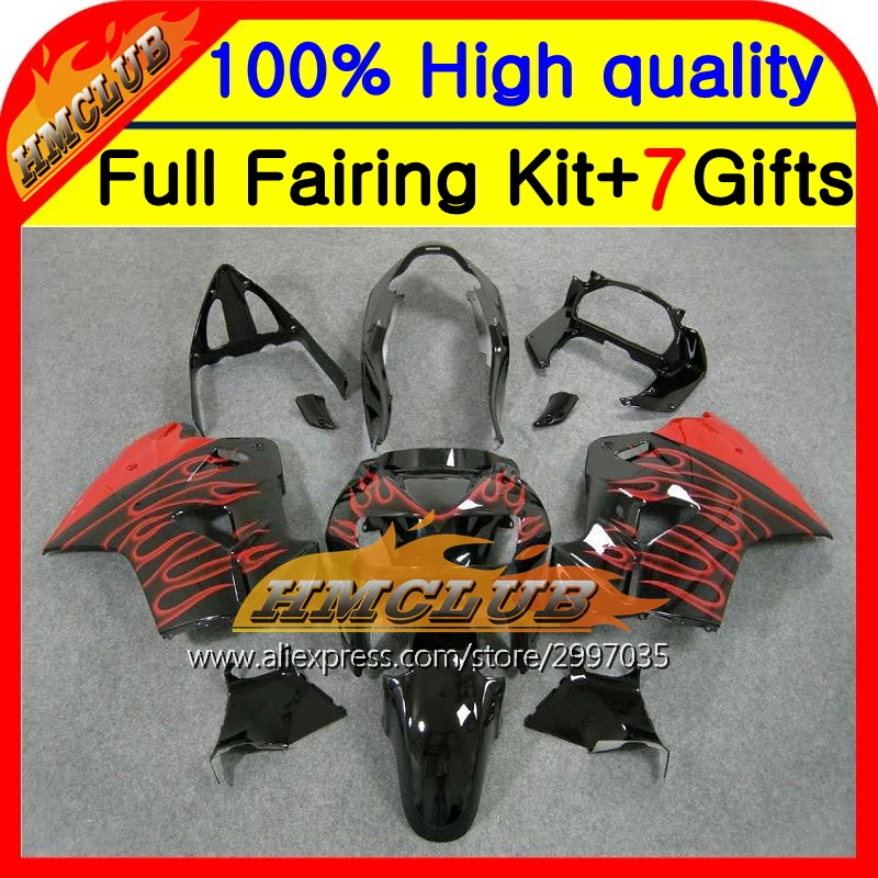 Корпус для HONDA VFR800 98-01 VFR800RR 98 99 00 01 Red flames 31HM29 VFR 800 Interceptor 800RR 1998 1999 2000 2001 обтекатель |