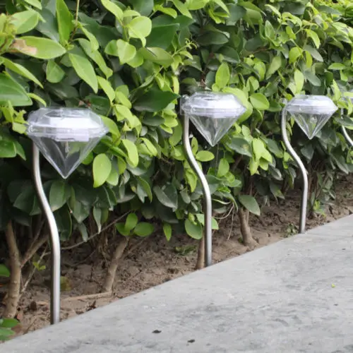 Cheap Chance for  Bright Energy saving and environmental protection 4Pcs Solar Power LED Lawn Lamp Light Yard Path Li