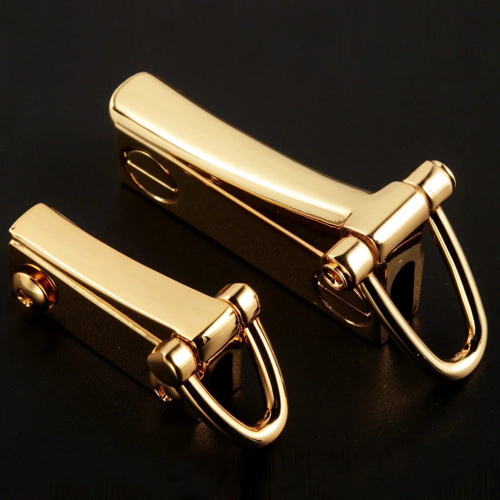 

WUTA Leathercraft Accessories Bag Hangers Gusset Clamp Accordion Pleats Bag Side Edge Link Hardware With Metal Clip 2pcs/pack