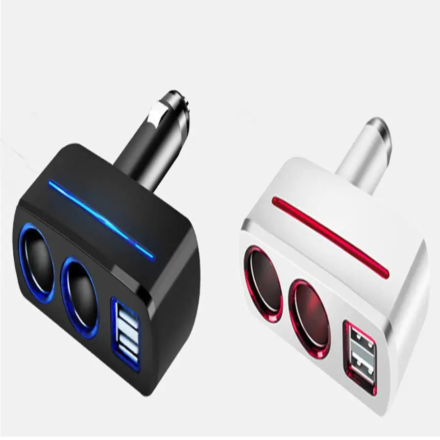 

Multi Car Cigarette Socket 2 Way Lighter Splitter Charger USB Charger Handsfree Lighting Cable For Samsung S9 S8 Plus Quick#LDa
