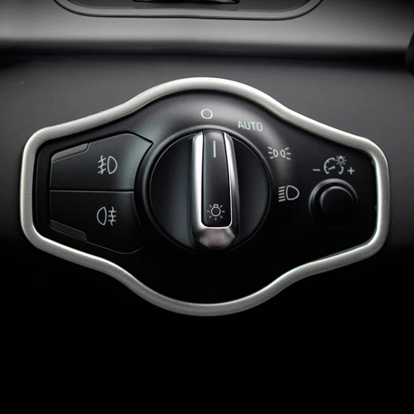 CITALL Chrome подкладке фар кнопка включения Накладка для Audi A4 B8 S4 RS4 A5 S5 RS5 Q5 SQ5 8R 2007~ 2012 2013