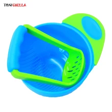 Детское питание Шлифовальные станки для овощей и фруктов мельницы дома Обеденный стол посуда прост в обращении противоскользящий дизайн с TPE снизу круг T0397