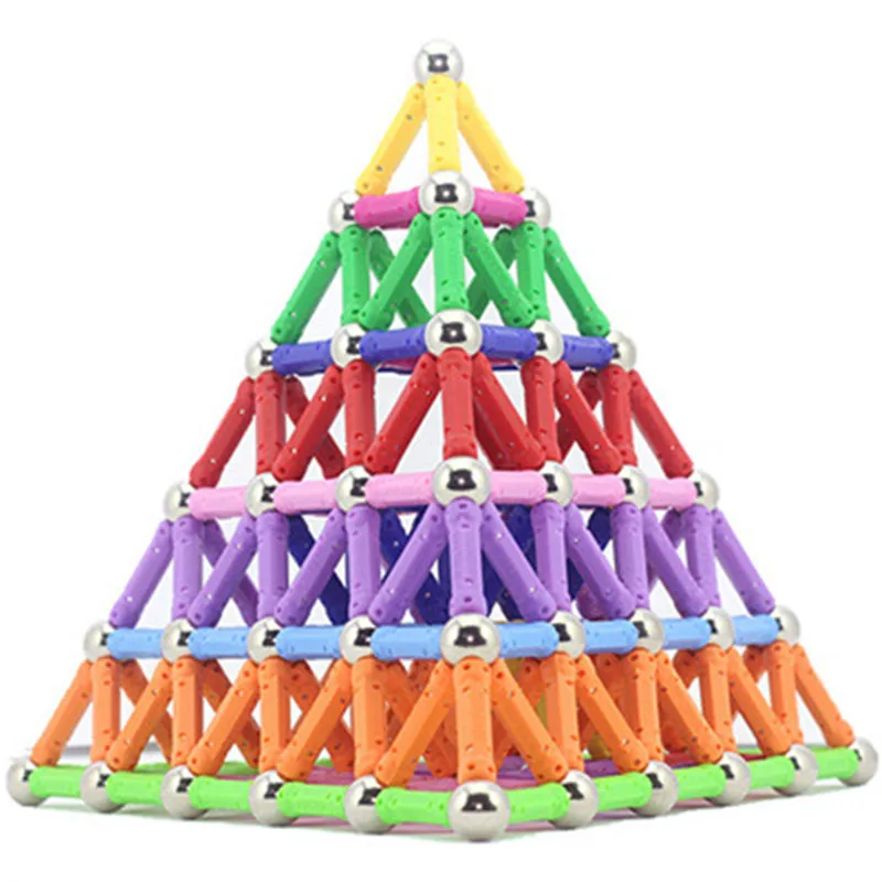 

Magnet Bars Balls Magnetic Building Blocks Toys Metal Construction Designer Educational toddler Christmas Toys For children gift