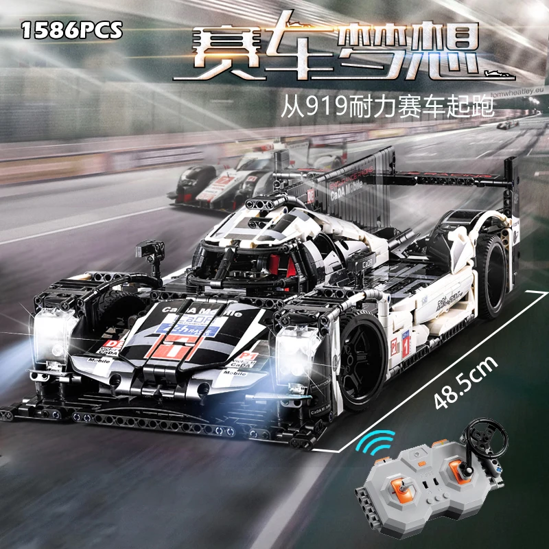 

1586+PCS Remote Control Technic RC Series 919 Sports Car Model Building Block Toys Compatible Legoed Brick For Children Gift Toy