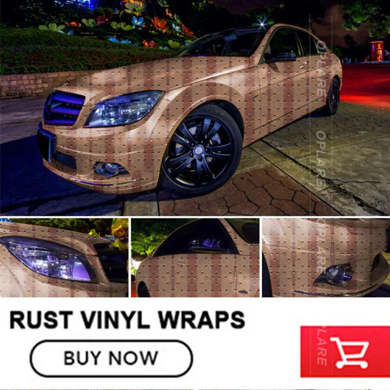 

OPLARE Rust Car Wrap Film Vinyl Sheets Stickerbomb Printed Rust Sticker For Vehicel Styling Decal Stickers