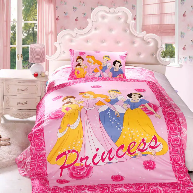 Комплект постельного белья Принцессы Диснея для детей, декор в спальню, хлопковое постельное белье для близнецов, пододеяльник для девочек, домашний текстиль, покрывало, полная королева, sz - Цвет: princess bedding 5