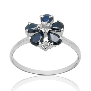 

Anillos Qi Xuan_Dark Blue Stone Luxury Rings_Fashion Ring_S925 Solid Silver Fashion Dark Blue Rings_Manufacturer Directly Sales