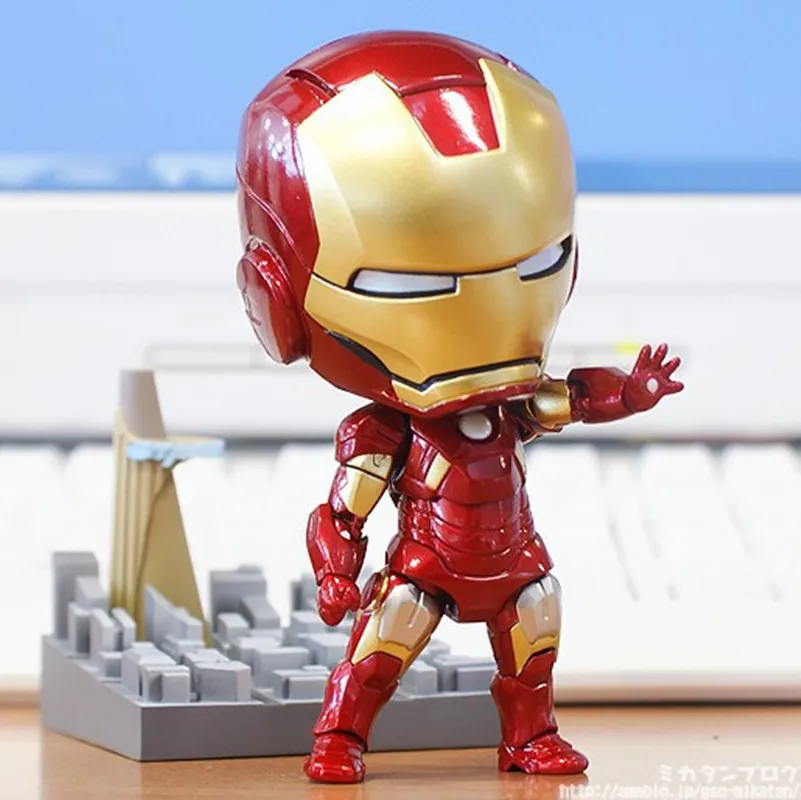 Милый Nendoroid " кино Железный человек Mark7 Tony полный набор ПВХ фигурка Коллекция Модель игрушки#284 Ironman