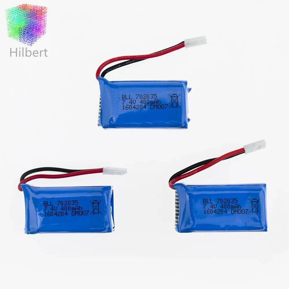 

7.4V 400mAh Lipo Battery 3pcs Upgraded for DM007 drone Part Global GW007 RC Quadcopter