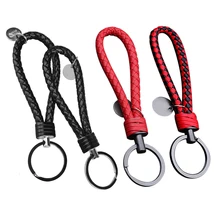 Модный мужской или женский плетеный кожаный брелок, металлический автомобильный брелок для ключей, брелок для бритья, брелок для ключей, автомобильный брелок, подарки, новинка