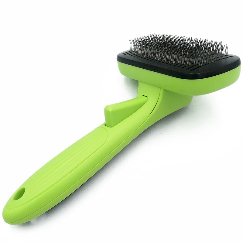 Dog Grooming Comb Щетка для удаления волос для домашних собак Furminss для собак, кошек, животных, самоочищающаяся Автоматическая Расческа для удаления волос, расческа для ухода за собакой - Цвет: Dog Grooming Comb