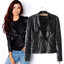 New Fashion Autumn Women’s Jacket Washing PU Leather Zipper Motorcycle Leather Short Jacket