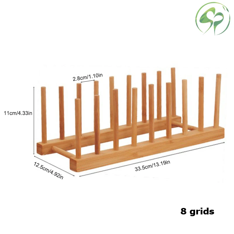 Держатель для хранения Бамбуковая сковорода подставка для чашек сушилка для посуды стеллаж для горшков держатель крышки кухонный шкаф Органайзер, кухонные аксессуары