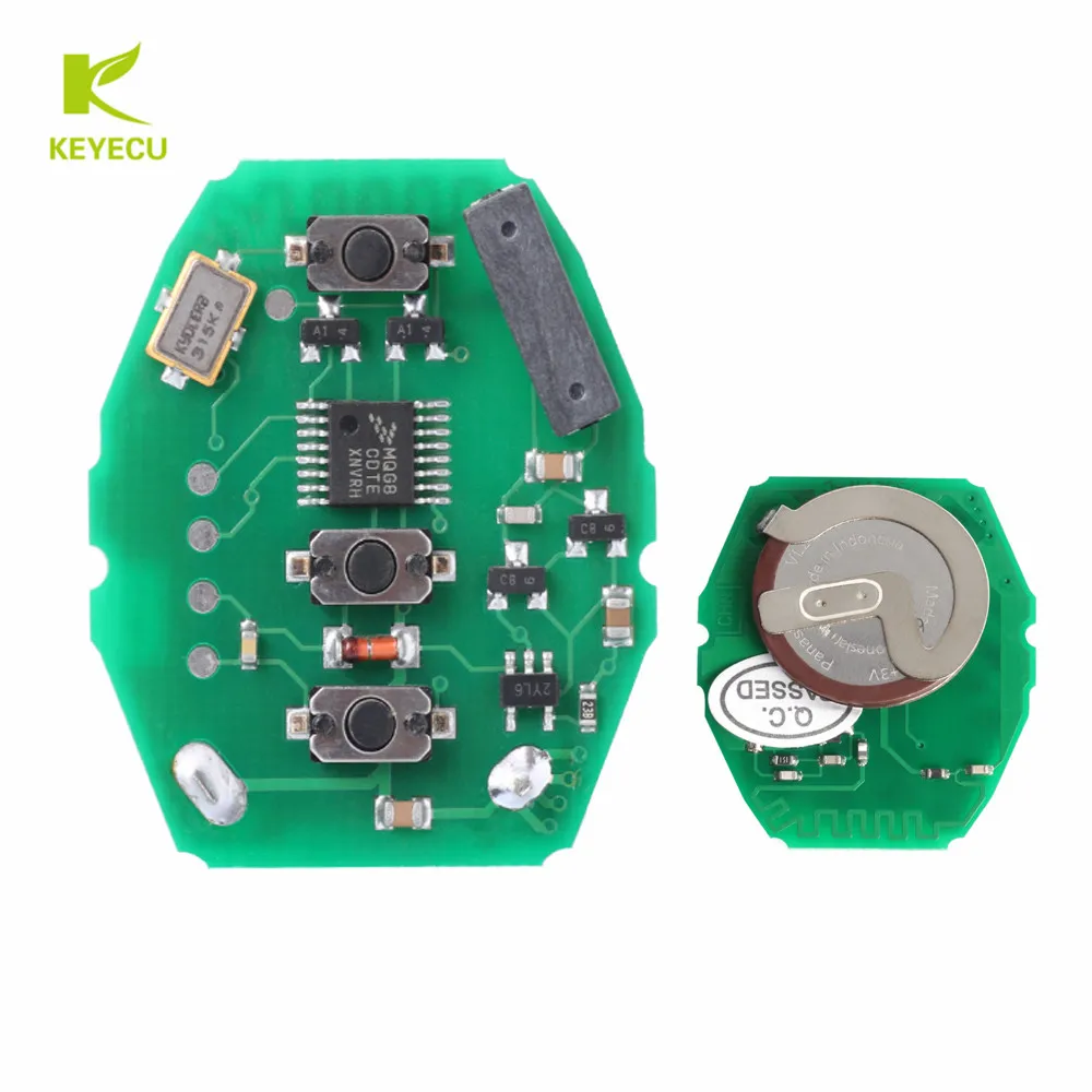 Keyecu Ews Ricaricabile A Distanza Di Circuito Bordo Di 315 Mhz/433 Mhz Per Il 1999-2004 Tutte Le Serie Di Bmw 3 Pulsante Chiave Fob