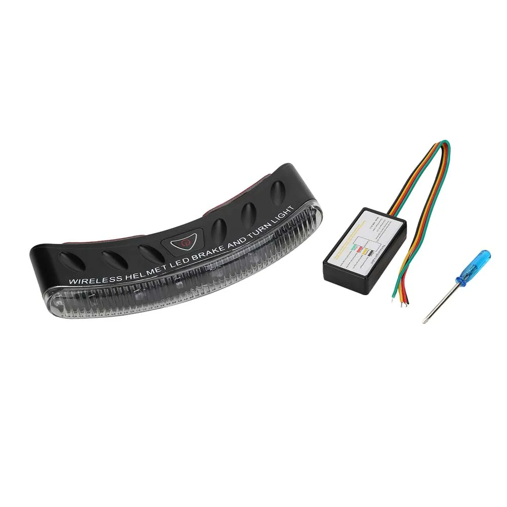 Motorcycle Helmet LED Turn Signal Running Brake Light Wireless Stop Safety for Harley Honda Suzuki |