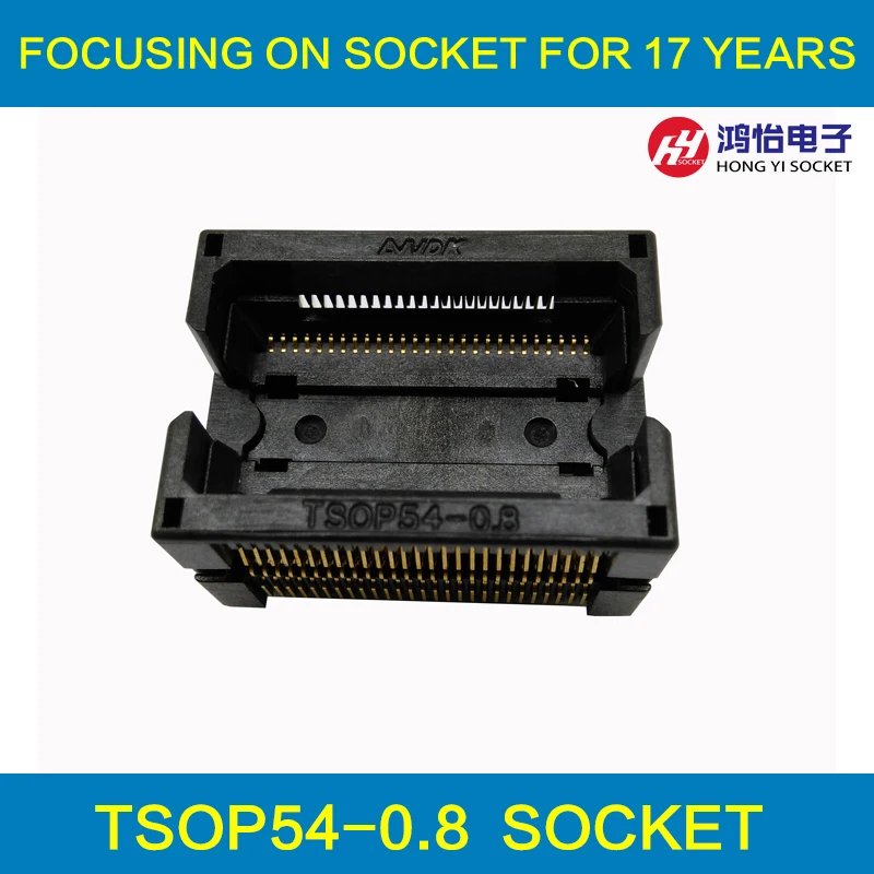 

TSOP54-0.8 Opentop IC Test Socket Burn in Socket Programming Socket Adapter Conversion Block High Quality Eletronic