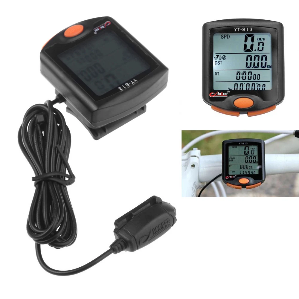 

BoGeer YT-813 Bicycle Computer Speed Meter Digital Bike Multifunction Waterproof Sports Sensors Bicycle Computer Speedometer