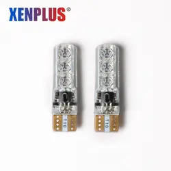 Xenplus Универсальный Автомобильный светодиодный световой сигнал 12 В T10 w5w 5050 SMD RGB 6 flash пульт дистанционного управления клиновидная Лампа