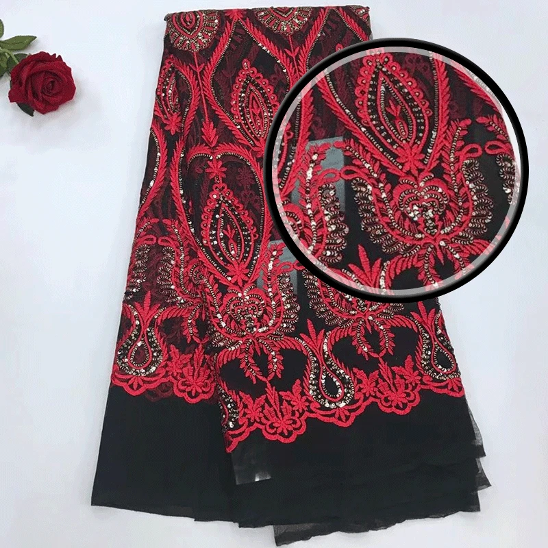 

Newest Pretty Teal net lace with white embroidery sequins French lace 2018African tulle lace fabric for Wedding Dress MJKY2778d