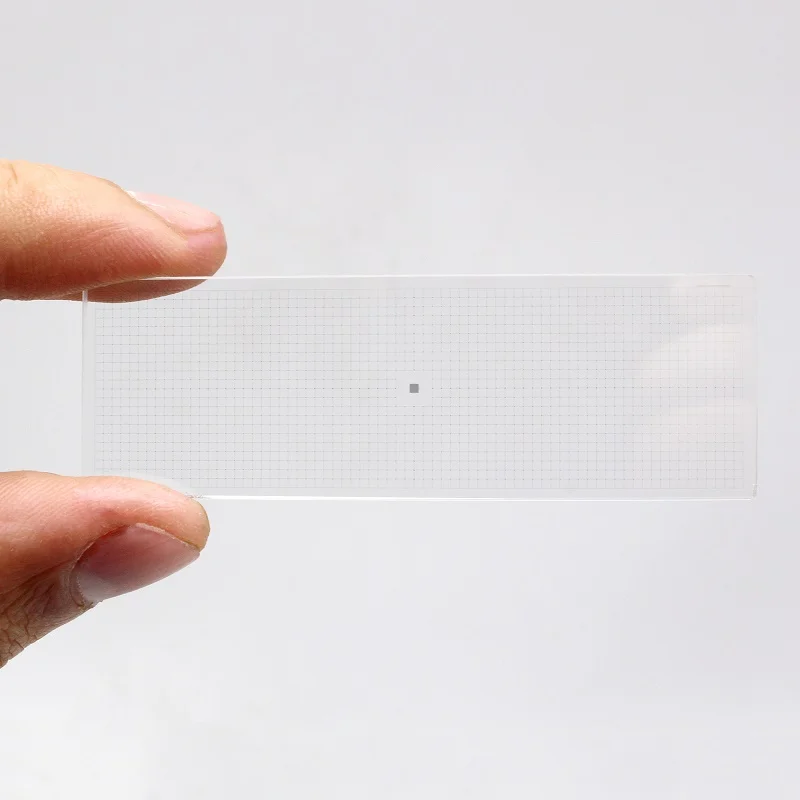 Microscope Stage Micrometer Microscope Glass Slide Calibration Grids Net 1x1 mm 0.01x0.01 mm Millimeter Net