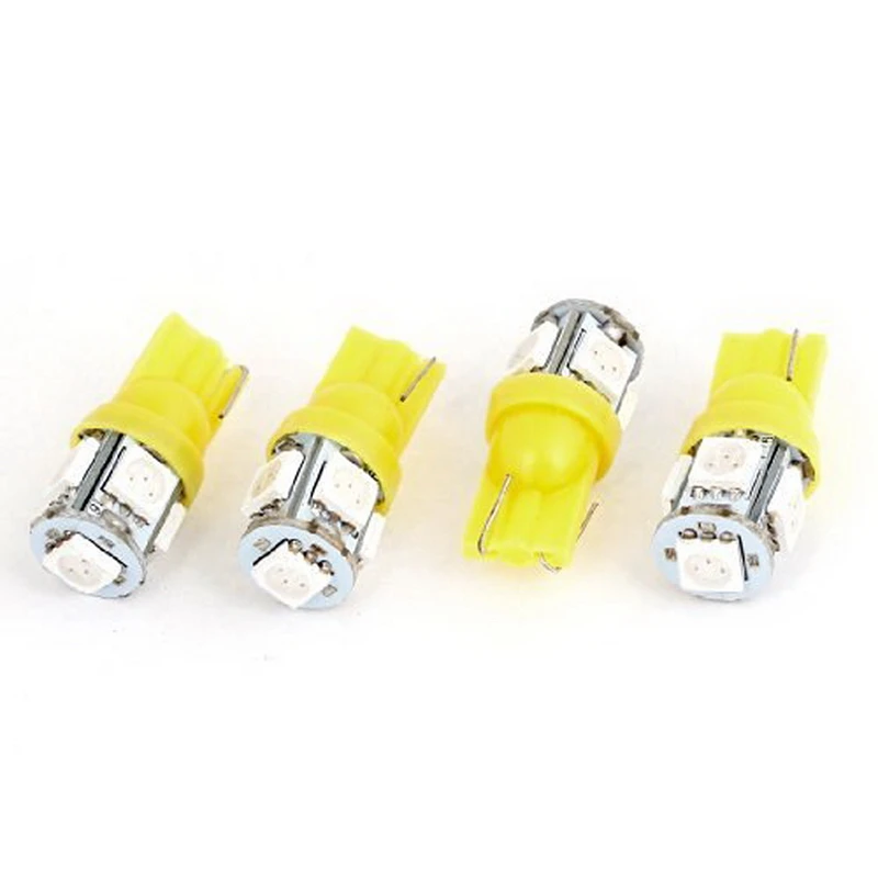 Вода и Дерево 1 шт T10 194 168 W5W желтый 5050 5-SMD светодиодный задний светильник 12V для