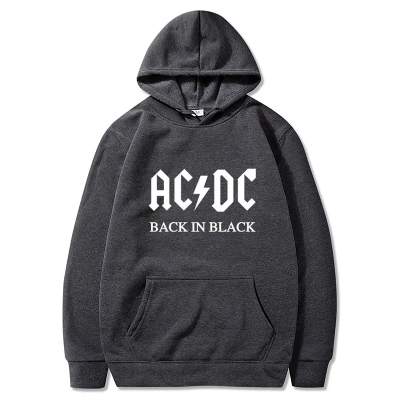 AC DC Толстовка Мужская Хип-Хоп рок-группа ACDC черные толстовки Мужские Женские повседневные уличные куртки с капюшоном весенние зимние топы