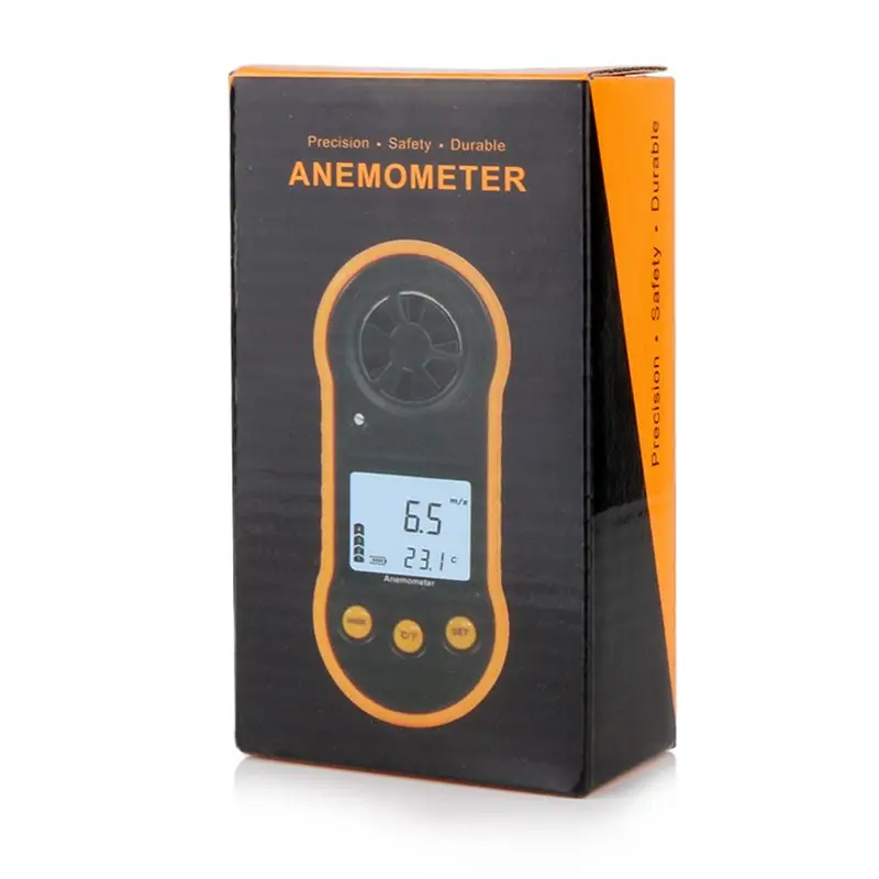 30 м/с мини цифровой анемометр Anemometro измеритель скорости ветра Измеритель ЖК-дисплей ручной скорости воздушного потока термометр NTC ветер Скорость программное средство