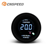 Envío Gratis CNSPEED 52mm Digital Auto AIRE combustible Ratio calibre aire combustible relación medidor Narrowband Smoken Lens Car Gauge