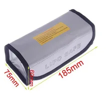 Newest Square LiPo Safe Battery Charging Box Guard Bag Sack Pouch Fire Resistant 185x75x60mm For RC Battery