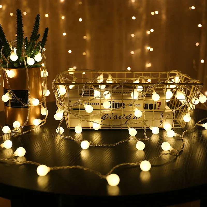 

Christmas Decorations for Home 1.5m 10 Balls String Lights Christmas Tree Decorations New Year 2020 Kerst Decoratie Christmas