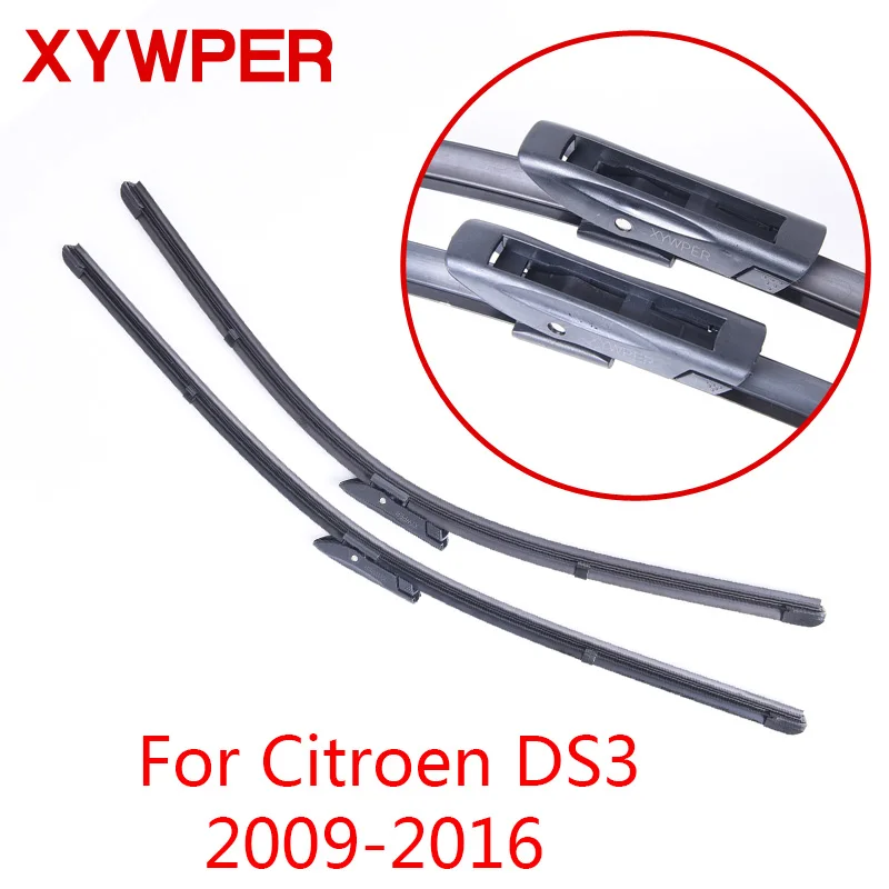XYWPER стеклоочистителей для Citroen DS3 2009 2010 2011 2012 2013 Car AccessoriesSoft резиновые щётки для лобового стекла автомобиля