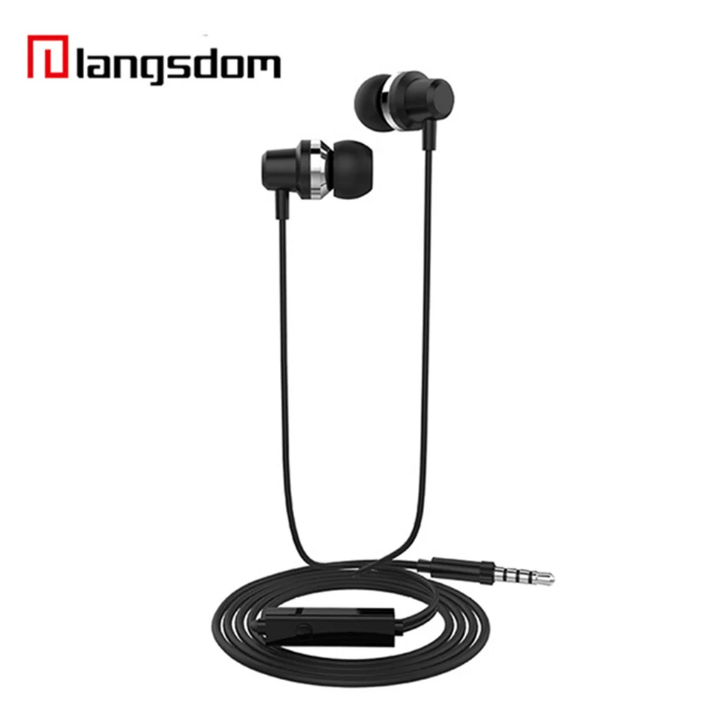 

Original Langsdom J10 In Ear Earphone Metal Auriculares Super Bass Audifonos HIFI Stereo Surround Sound Earbuds With Mic