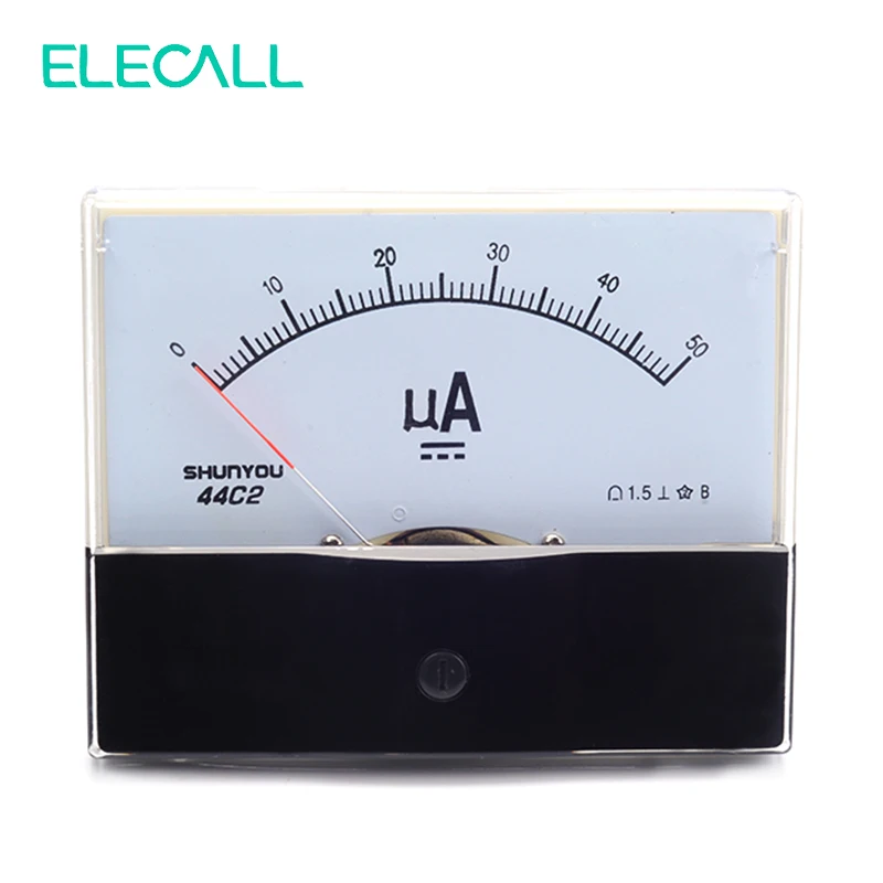 ELECALL 44C2 50uA Амперметр аналоговый измеритель тока DC механический амперметр