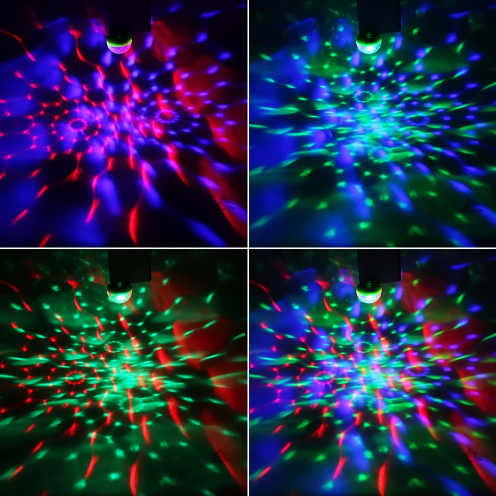 Itimo USB Мини Красочный Неон изменение цвета освещения RGB шар лампы светодиодный диско DJ сцена, караоке микрофон Портативный сценическое