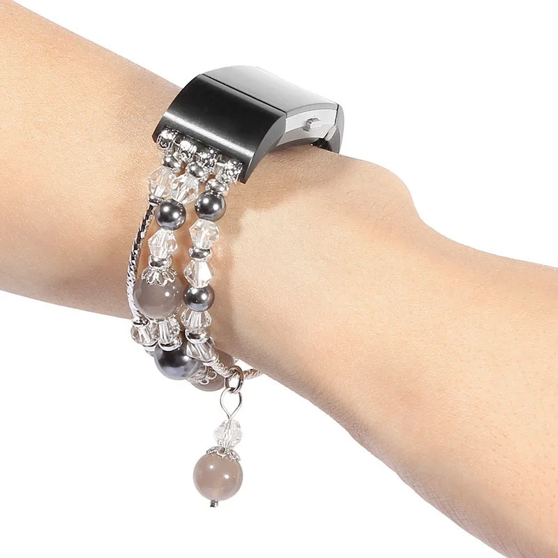 Essidi для женщин девочек ювелирные изделия из кристаллов ремешок Замена для Fitbit Charge 2 запястье застежка Quick Release