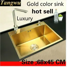 Горячая стандартная модная кухонная ручная раковина одинарная мойка прочная 304 пищевая нержавеющая сталь 600x430 мм