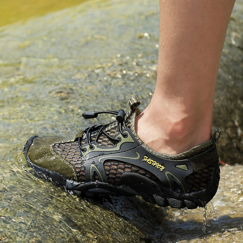 Аква обувь ультра-светильник быстросохнущие пляжные водные речные прогулочные летние мужские дышащие кроссовки уличная походная обувь для мальчиков