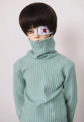 BJD doll colthes с высоким воротником, полосатый свитер с лацканами в полоску для 1/3 1/4 BJD DD SD MSD MDD SD17, аксессуары для одежды Uncle SSDF2 - Цвет: green