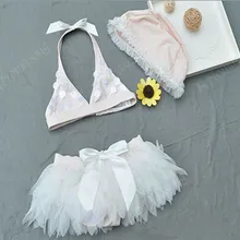 ; ; детский розовый купальник для маленьких девочек; милое раздельное пляжное бикини лебединые купальники