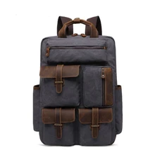 Новая классическая простая сумка на плечо для путешествий, ретро холщовый мужской рюкзак, водонепроницаемая школьная сумка для тинейджеров, мужской рюкзак