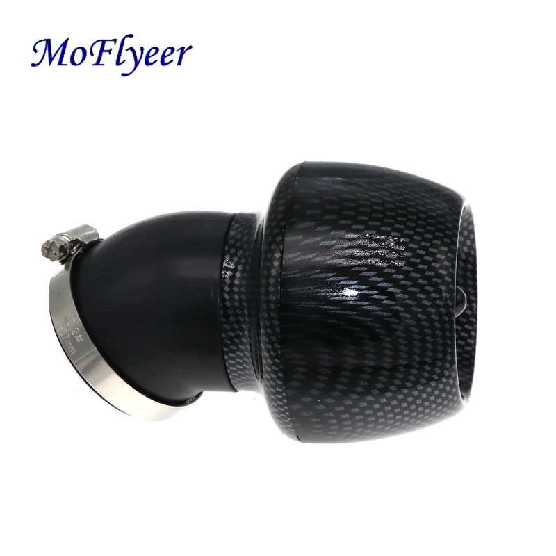 

MoFlyeer Motorcycle Air Filter Carbon Fibre For 150cc 250cc ATV Quad Moped Scooter Go kart