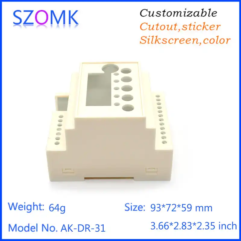 Szomk diy Пластиковый корпус для электроники коробка din рейка (4 шт.) 93*72*59 мм