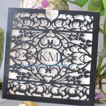 100 шт/лот пользовательские арабские свадебные пригласительные открытки, дешевая лазерная резка, для свадьбы приглашения оптом